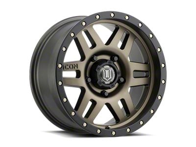 ICON Alloys Six Speed Bronze Wheel; 17x8.5; -6mm Offset (07-18 Jeep Wrangler JK)