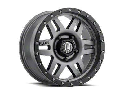 ICON Alloys Six Speed Titanium Wheel; 17x8.5; -6mm Offset (07-18 Jeep Wrangler JK)