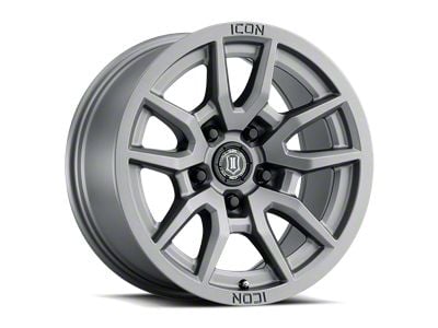 ICON Alloys Vector 5 Titanium Wheel; 17x8.5; -6mm Offset (07-18 Jeep Wrangler JK)