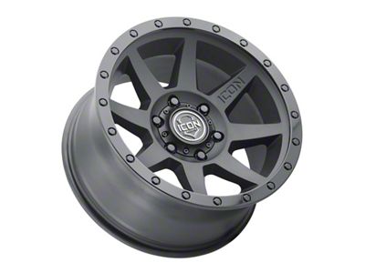 ICON Alloys Rebound Double Black Wheel; 17x8.5; -6mm Offset (18-25 Jeep Wrangler JL)