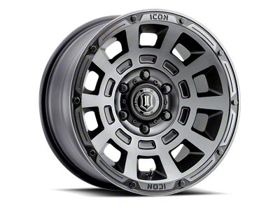 ICON Alloys Thrust Smoked Satin Black 6-Lug Wheel; 17x8.5; 25mm Offset (16-23 Tacoma)