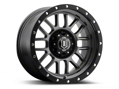 ICON Alloys Alpha Gunmetal Wheel; 17x8.5; 0mm Offset (18-25 Jeep Wrangler JL)