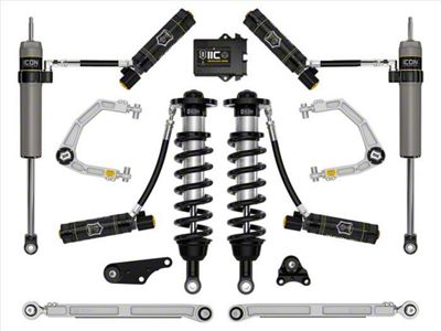 ICON Vehicle Dynamics 1.25 to 3-Inch Suspension Lift System with Billet Upper Control Arms; Stage 10 (24-25 4WD Tacoma, Excluding Limited, Trailhunter & TRD Pro)