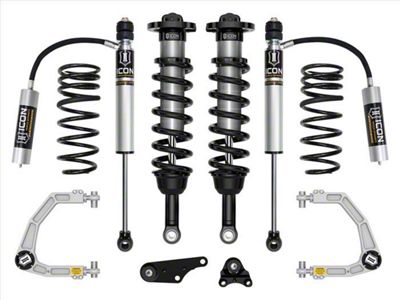 ICON Vehicle Dynamics 1.25 to 3-Inch Suspension Lift System with Billet Upper Control Arms and Triple Rate Rear Springs; Stage 3 (24-25 4WD Tacoma, Excluding Limited, Trailhunter & TRD Pro)