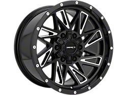 Impact Wheels 814 Gloss Black Milled 6-Lug Wheel; 17x9; 0mm Offset (16-23 Tacoma)