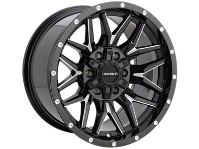 Impact Wheels 819 Gloss Black Milled 6-Lug Wheel; 17x9; 0mm Offset (16-23 Tacoma)