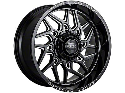 Impact Wheels 829 Gloss Black Milled 6-Lug Wheel; 20x10; -12mm Offset (24-25 Tacoma)