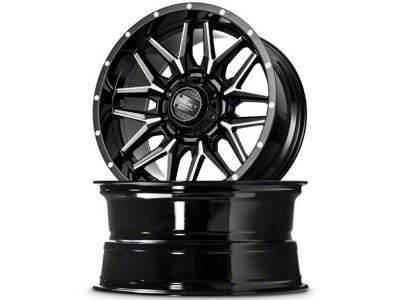 Impact Wheels 819 Gloss Black Milled 6-Lug Wheel; 20x10; -12mm Offset (25-26 4Runner)