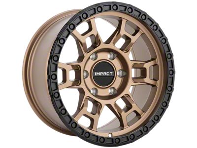 Impact Wheels 8812 Bronze with Black Ring 6-Lug Wheel; 17x9; 0mm Offset (21-25 Bronco, Excluding Raptor)