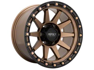 Impact Wheels 882 Bronze with Black Bead Wheel; 17x9; -12mm Offset (20-25 Jeep Gladiator JT)