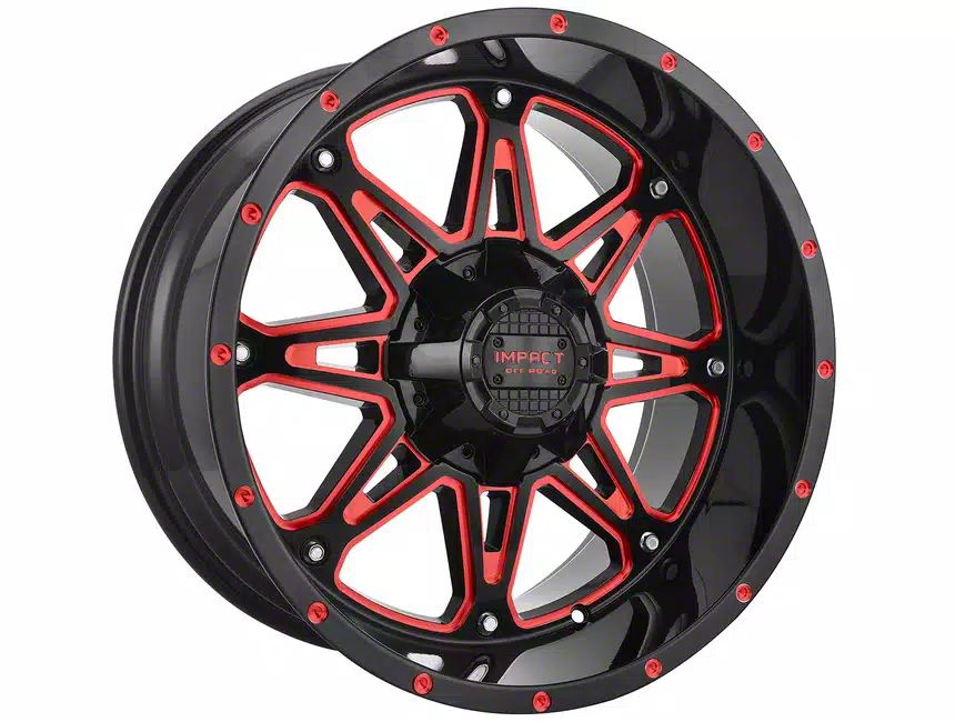 Interesting Black And Red Wheels For Jeep Pictures