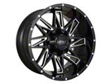 Impact Wheels 814 Gloss Black Milled Wheel; 17x9; -12mm Offset (18-26 Jeep Wrangler JL)