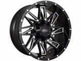 Impact Wheels 814 Gloss Black Milled Wheel; 17x9; -12mm Offset (18-26 Jeep Wrangler JL)