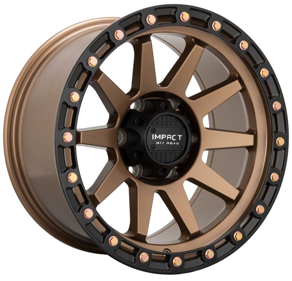 Impact Wheels Jeep Wrangler 882 Bronze with Black Bead Wheel; 17x9