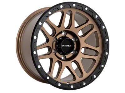 Impact Wheels 883 Bronze with Black Bead Wheel; 17x9; -12mm Offset (07-18 Jeep Wrangler JK)