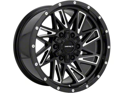 Impact Wheels 814 Gloss Black Milled 6-Lug Wheel; 17x9; 0mm Offset (24-25 Tacoma)