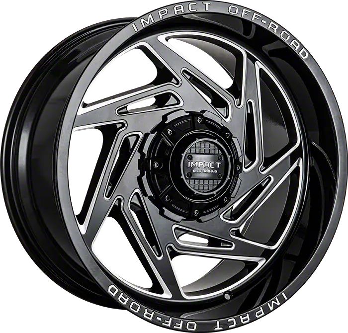 Impact Wheels Titan 830 Gloss Black Milled 6-Lug Wheel; 22x12; -44mm ...