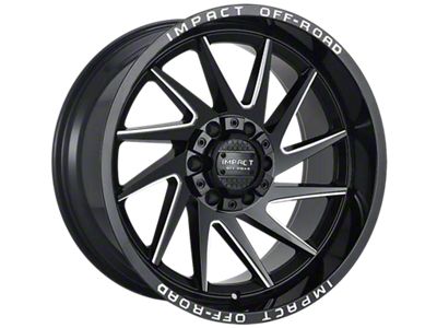 Impact Wheels 824 Gloss Black Milled 6-Lug Wheel; 20x10; -12mm Offset (16-24 Titan XD)