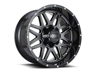 Impact Wheels 806 Gloss Black Milled 6-Lug Wheel; 22x12; -44mm Offset (22-25 Tundra)