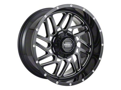 Impact Wheels 808 Gloss Black Milled 6-Lug Wheel; 20x10; -12mm Offset (22-25 Tundra)