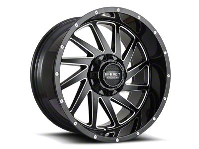 Impact Wheels 811 Gloss Black Milled 6-Lug Wheel; 20x10; -12mm Offset (22-25 Tundra)