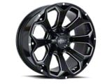 Impact Wheels 817 Gloss Black Milled 6-Lug Wheel; 20x10; -12mm Offset (22-25 Tundra)