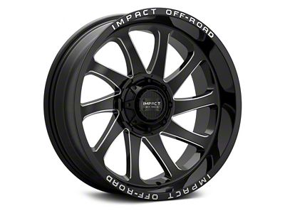 Impact Wheels 825 Gloss Black Milled 6-Lug Wheel; 20x10; -12mm Offset (22-25 Tundra)