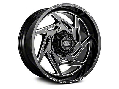 Impact Wheels 830 Gloss Black Milled 6-Lug Wheel; 20x10; -12mm Offset (22-25 Tundra)