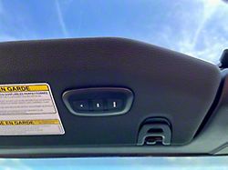 Infotainment Factory OEM HomeLink Universal Garage Door Opener Visor Upgrade; Black (18-23 Jeep Wrangler JL)