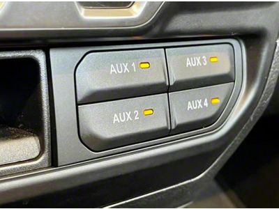 Infotainment Factory OEM AUX Switch Bank Programmer; Black Trim (18-25 Jeep Wrangler JL)