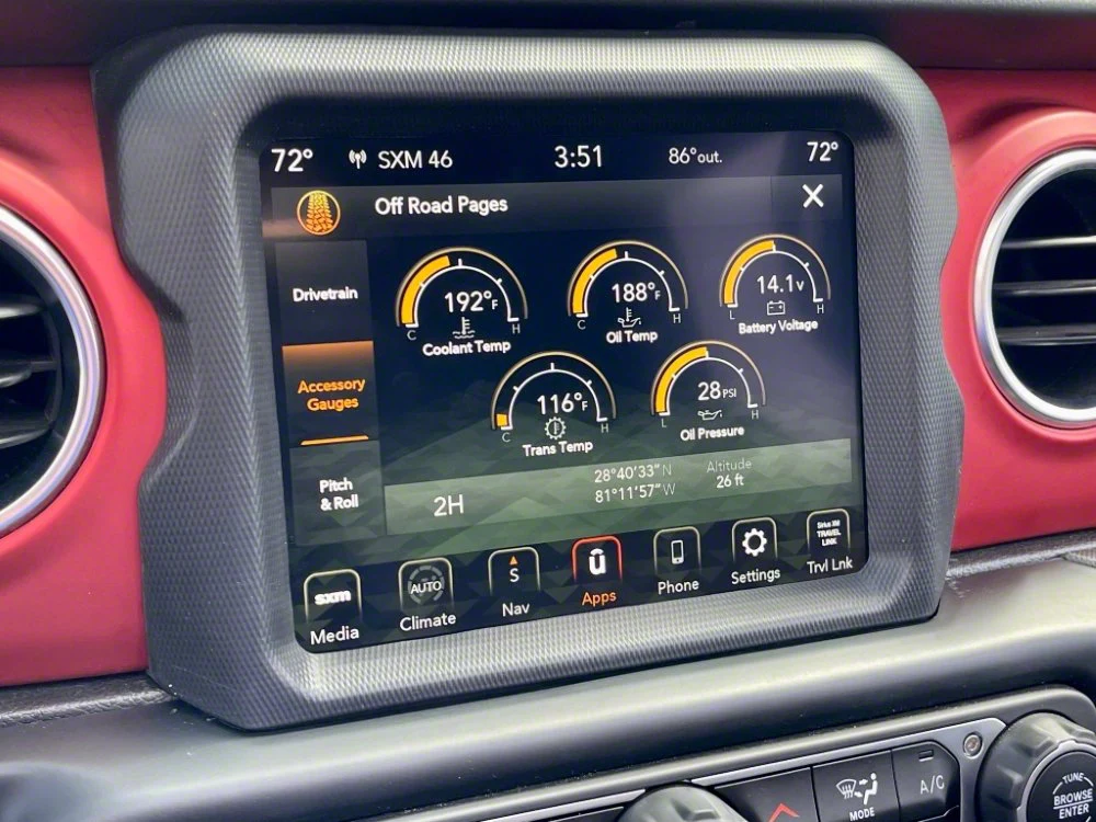 Infotainment Jeep Wrangler OBD Genie Off-Road Pages Programmer C-KITORP