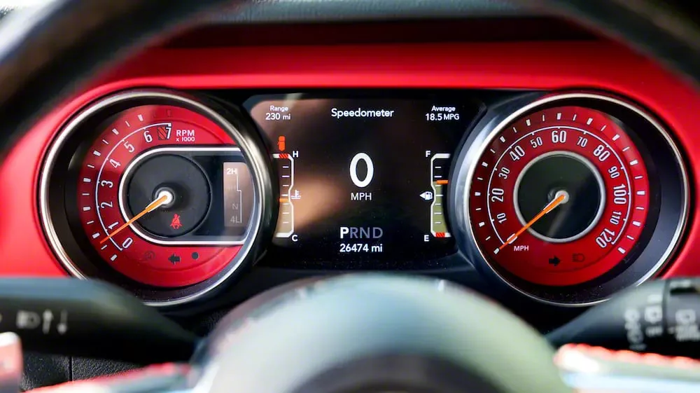 Infotainment Jeep Wrangler Speedometer EVIC Instrument Panel Cluster