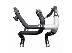 Injen SES Intercooler Pipe; Cold Side; Wrinkle Black (21-26 2.7L EcoBoost Bronco)