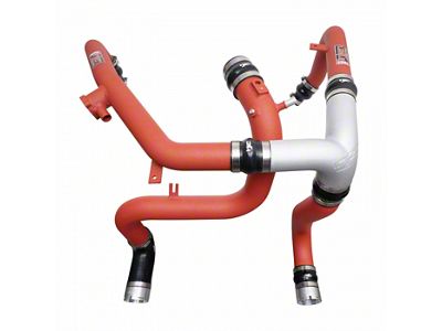 Injen SES Intercooler Pipe; Cold Side; Wrinkle Red (21-25 2.7L EcoBoost Bronco)