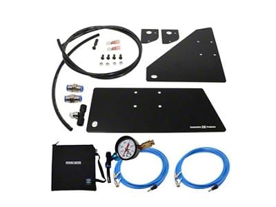 Innovative AT Products 4-Tire Air System for ARB Twin Compressor; Blue Airlines (18-25 Jeep Wrangler JL, Excluding 4xe & Rubicon 392)