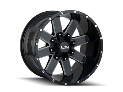 ION Wheels TYPE 141 Gloss Black Milled Wheel; 20x10; -19mm Offset (18-25 Jeep Wrangler JL)