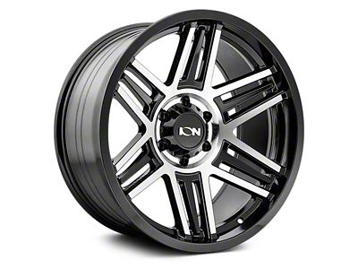 ION Wheels TYPE 147 Black Machined Wheel; 17x9; 0mm Offset (18-25 Jeep Wrangler JL)