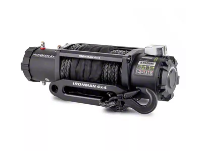 Ironman 4x4 Frontier 9,500 lb. Winch with Synthetic Rope (Universal; Some Adaptation May Be Required)