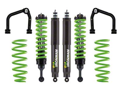 Ironman 4x4 3-Inch Foam Cell Pro Medium Load Suspension Lift Kit with Green Coil Springs and Shocks; Stage 2 (22-25 Tundra)