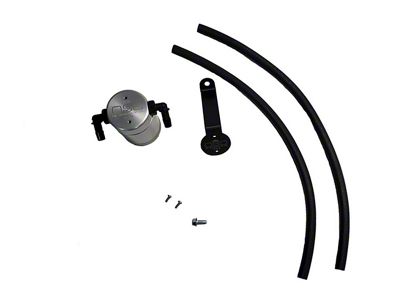 J&L 3.0 Oil Separator; Clear/Satin Anodized; Driver Side (21-25 2.0L EcoBoost Bronco Sport)