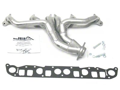 JBA 1-1/2-Inch Shorty Header; Silver Ceramic (91-99 4.0L Jeep Cherokee XJ)