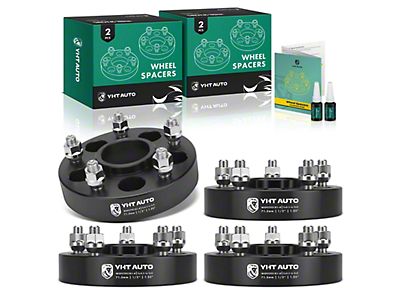 4-Pack 1.25 Inch Wheel Adapters – 5x4.5 To 5x5, 1/2x20 Studs – Fits Jeep, Wrangler, Cherokee, Lincoln