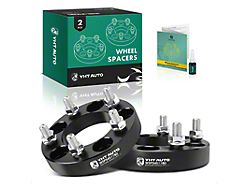 1-Inch 5-Lug Wheel Spacers; Black; Set of Two (84-01 Jeep Cherokee XJ)