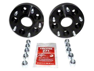 1.50-Inch Wheel Adapters; 5x4.5 to 5x5; Black (84-01 Jeep Cherokee XJ)