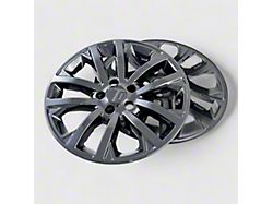 17-Inch Chrome Delete Wheel Skins; Gloss Black (20-23 Jeep Cherokee KL)