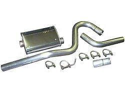 2.50-Inch Stainless Cat-Back Exhaust System with HVS Welded Muffer (87-92 2.5L, 4.0L Jeep Cherokee XJ)
