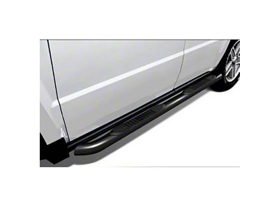 3-Inch Round Side Step Bars; Black (14-23 Jeep Cherokee KL, Excluding Trailhawk)