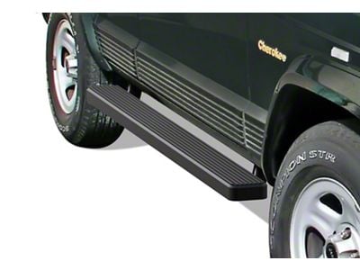 5-Inch iStep Running Boards; Hairline Silver (84-01 Jeep Cherokee XJ 4-Door)