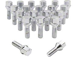Acorn Seat Chrome Lug Bolt Kit; M12 x 1.25; Set of 20 (14-23 Jeep Cherokee KL)
