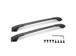 Aluminum Roof Rack Cross Bars; Black (14-23 Jeep Cherokee KL w/ Factory Roof Rails)